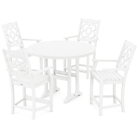 Chinoiserie 5-Piece Round Counter Set