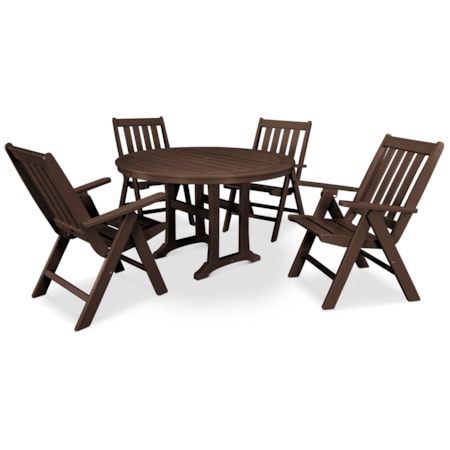 Chair 5-Piece Round Dining Set
