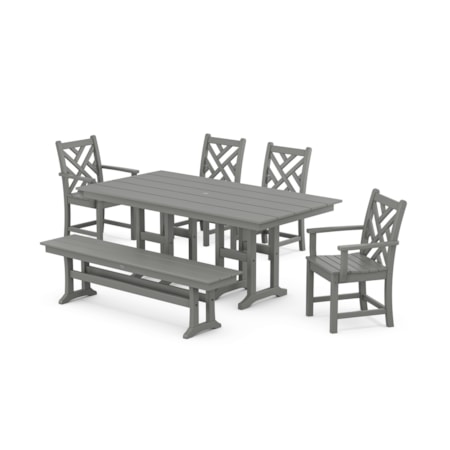 Chippendale 6-Piece Farmhouse Dining Set