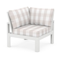 White / Buffalo Plaid Dune Burlap