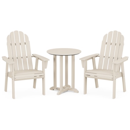 Adirondack 3-Piece Round Dining Set