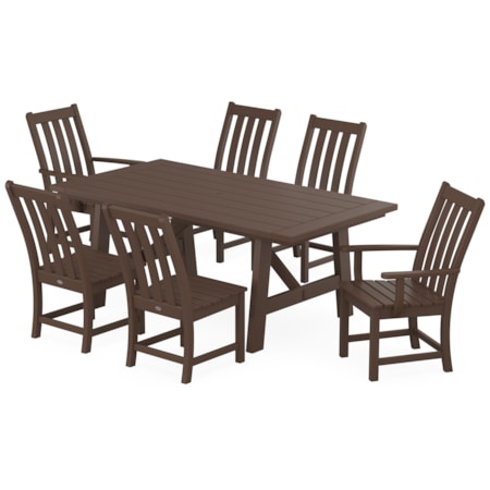 Vineyard 7-Piece Rustic Farmhouse Dining Set
