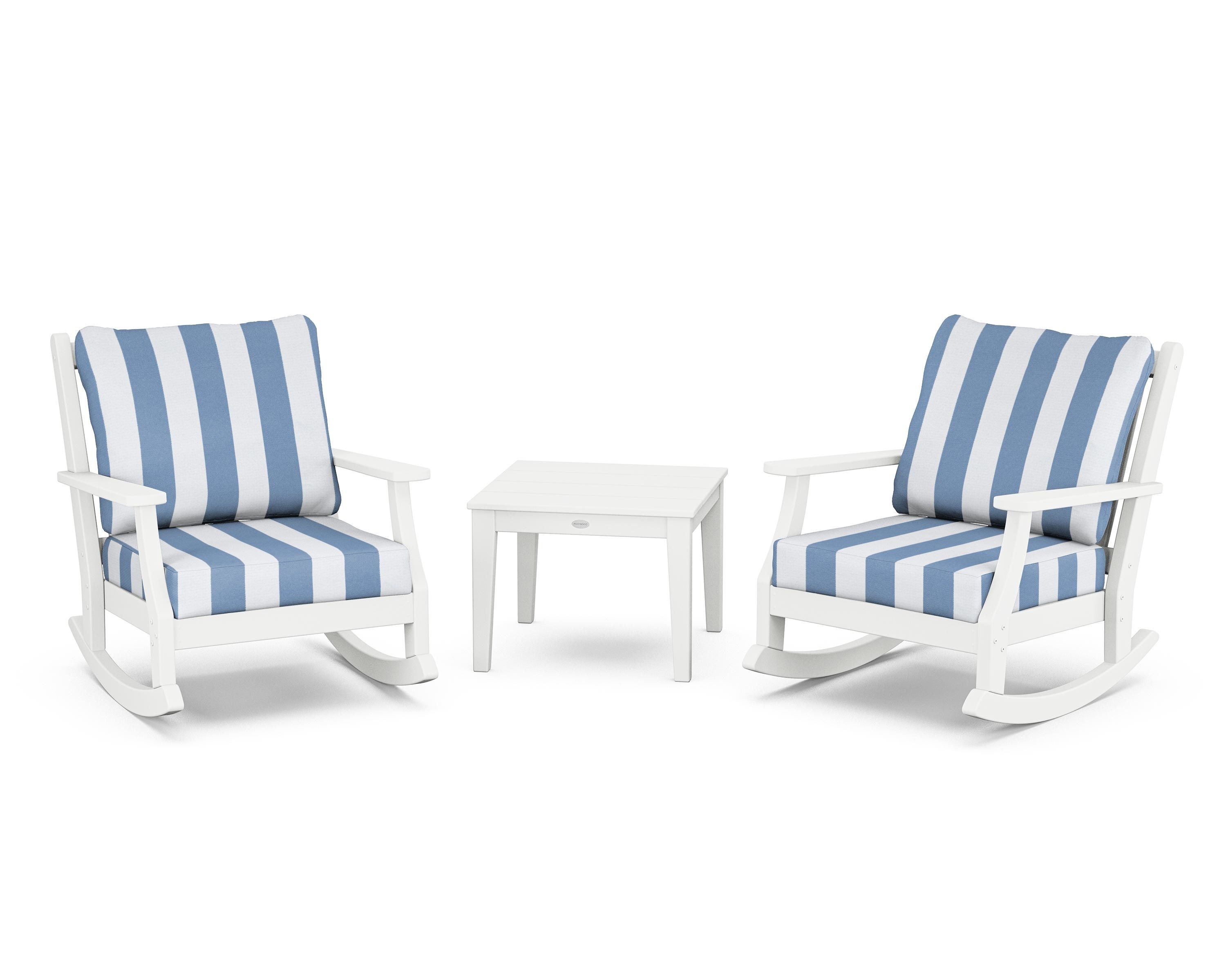 Polywood Wovendale PWS2617-2-WH164835 Wovendale 3-Piece Deep Seating ...