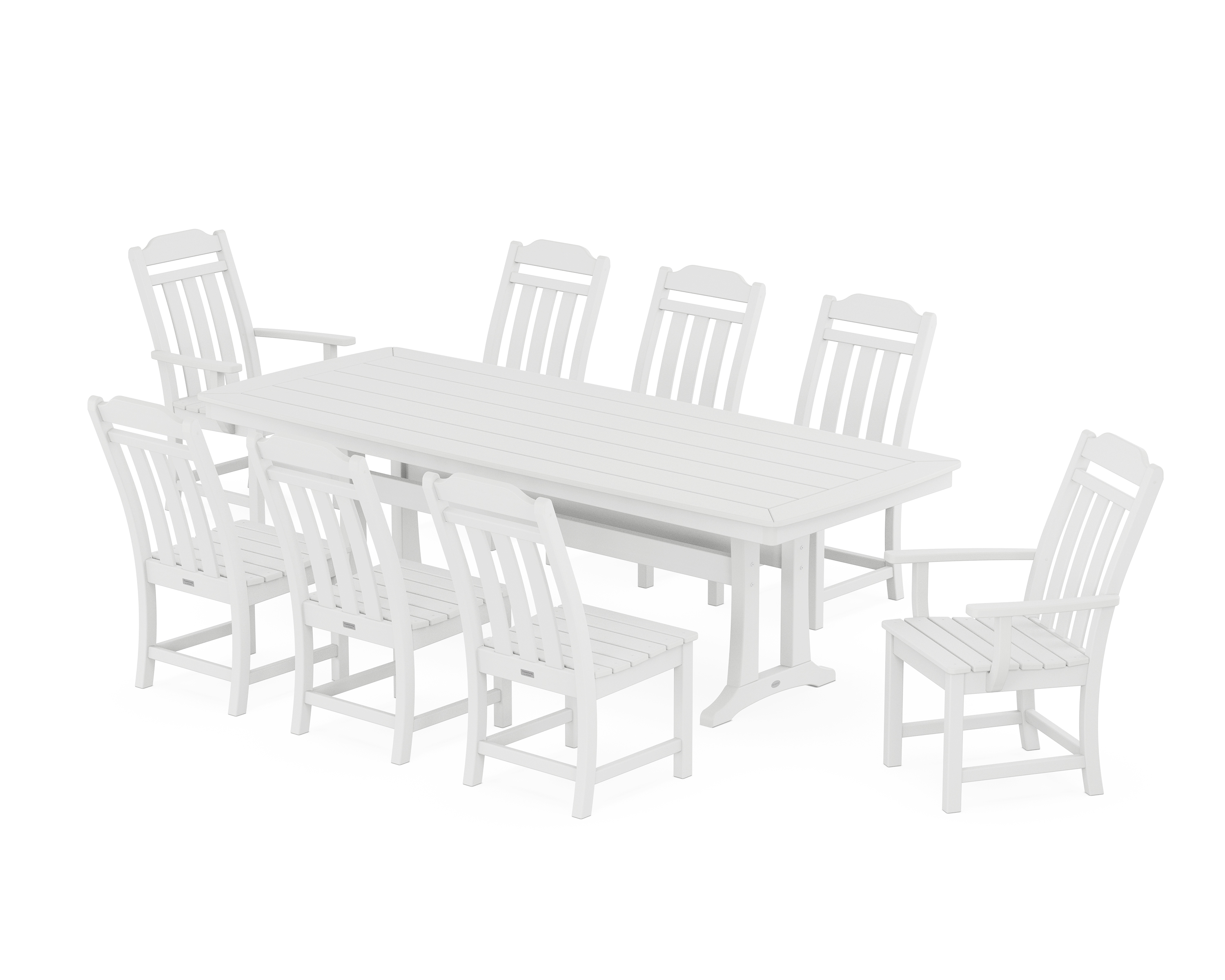 Cottage 9-Piece Dining Set With Trestle Legs