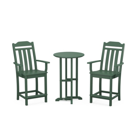 Cottage 3-Piece Farmhouse Bistro Counter Set