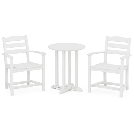 La Casa Café 3-Piece Round Bistro Dining Set
