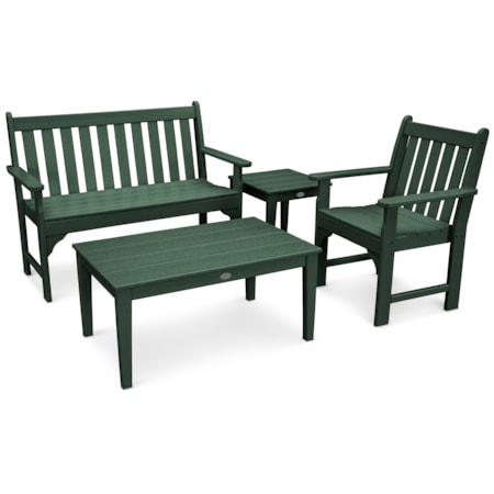 4-Piece Bench Seating Set