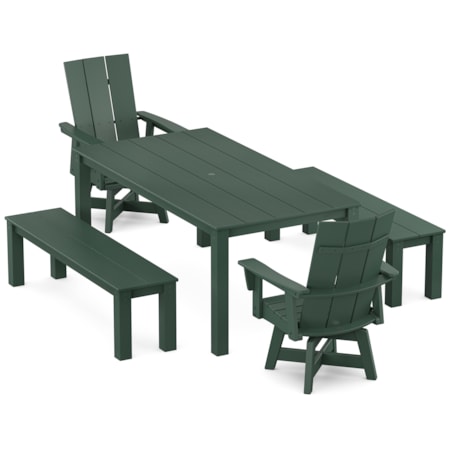 Adirondack 5-Piece Swivel Dining Setes