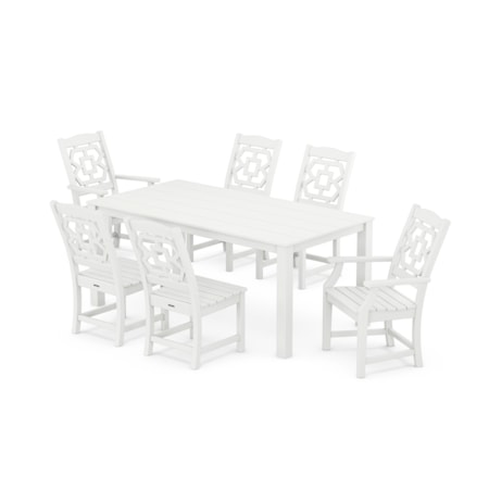Chinoiserie 7-Piece Parsons Dining Set