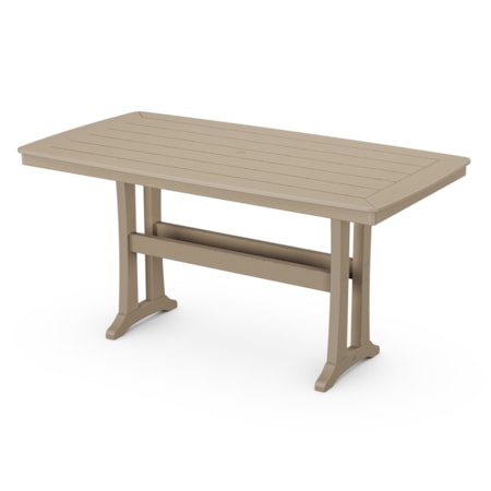 Nautical Trestle 38" X 73" Counter Table