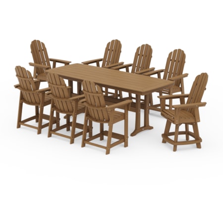 Adirondack Swivel 9-Piece Counter Set