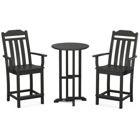 Cottage 3-Piece Farmhouse Bistro Counter Set