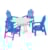 Pacific Blue / White