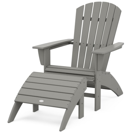 Adirondack Chair 2-Piece Set With Ottoman