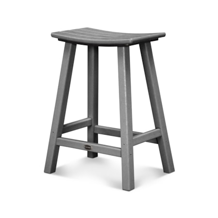 Traditional 24" Saddle Counter Stool