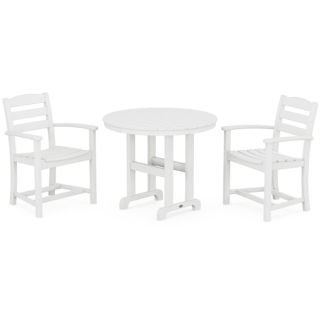 La Casa Café 3-Piece Round Dining Set