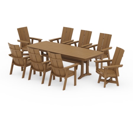 Adirondack Swivel 9-Piece Dining Set