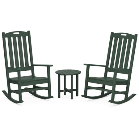 Nautical 3-Piece Porch Rocking Chair Set