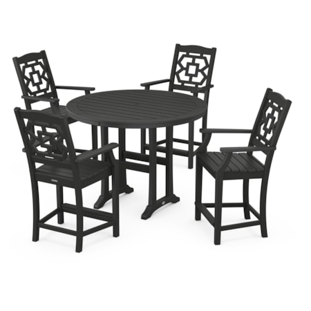 Chinoiserie 5-Piece Round Counter Set