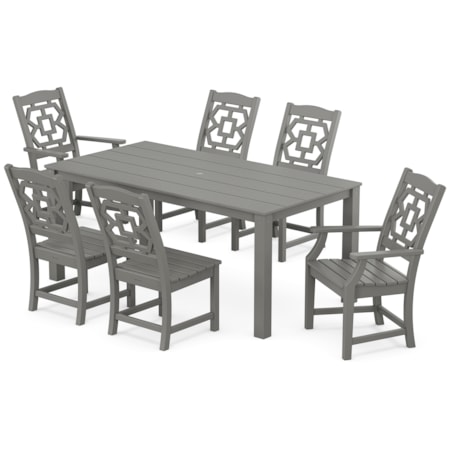 Chinoiserie 7-Piece Parsons Dining Set