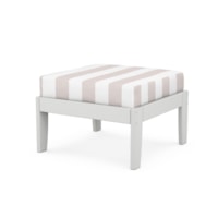 White / Cabana Stripe Dune Burlap