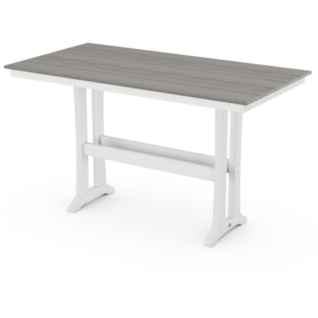 Farmhouse Trestle 37" X 72" Bar Table