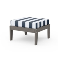 Driftwood / Cabana Stripe Marine Indigo