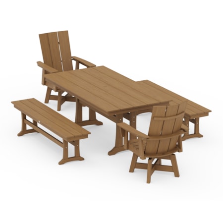 Adirondack Swivel Chair 5-Piece Dining Setes