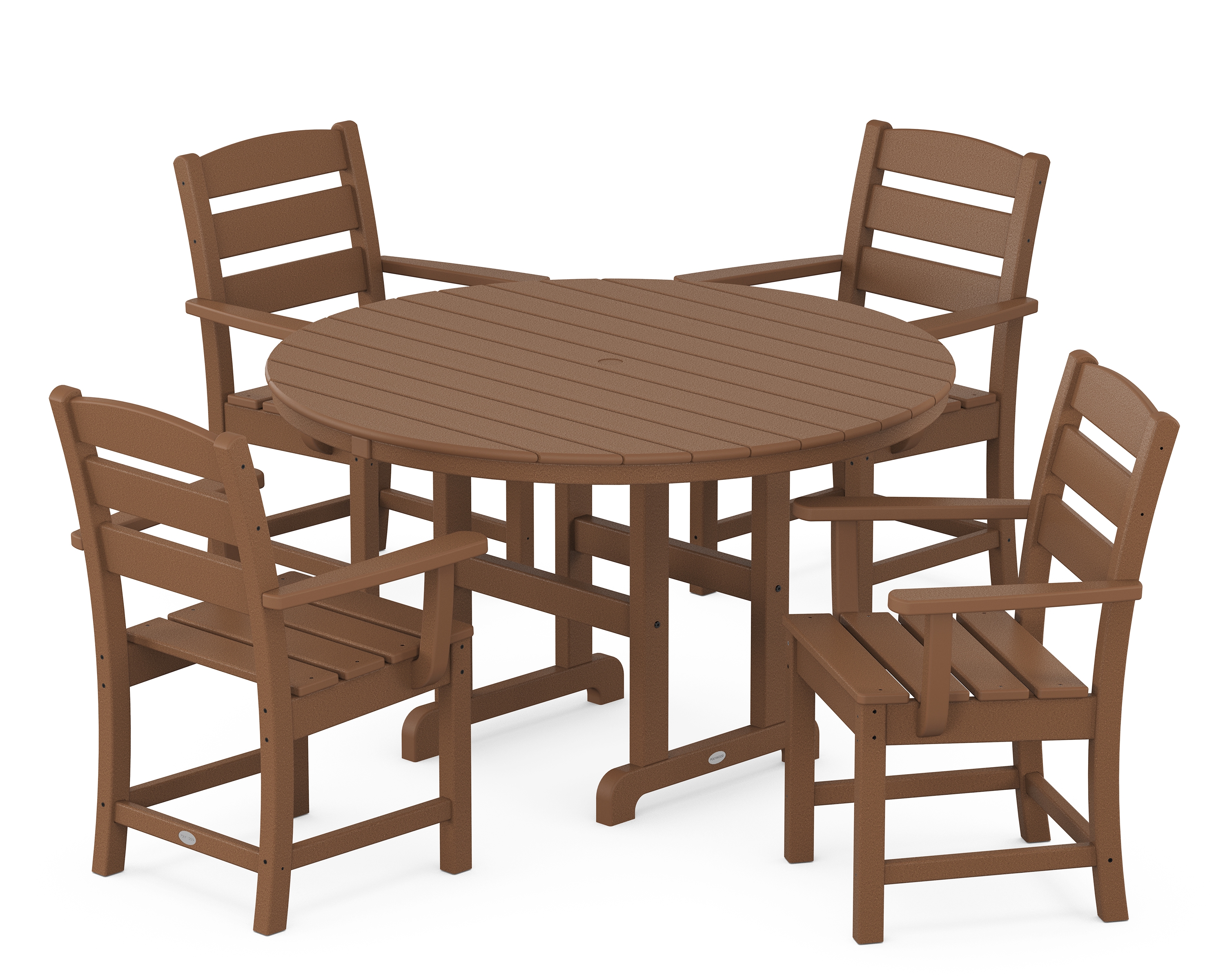 Lakeside 5-Piece Round Farmhouse Dining Set