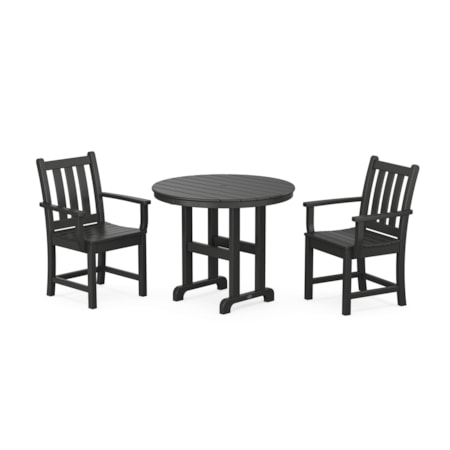 Traditional Garden 3-Piece Round Dining Set