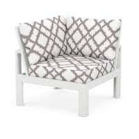 White / Trellis Grey Mist