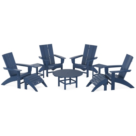 Adirondack Chair 9-Piece Conversation Set