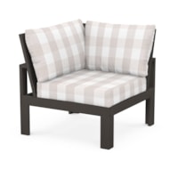 Vintage Coffee / Buffalo Plaid Dune Burlap