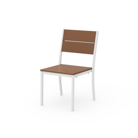 White Stacking Dining Side Chair