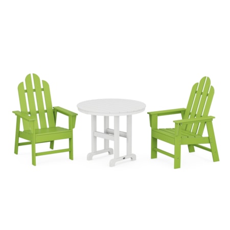 Long Island 3-Piece Round Dining Set