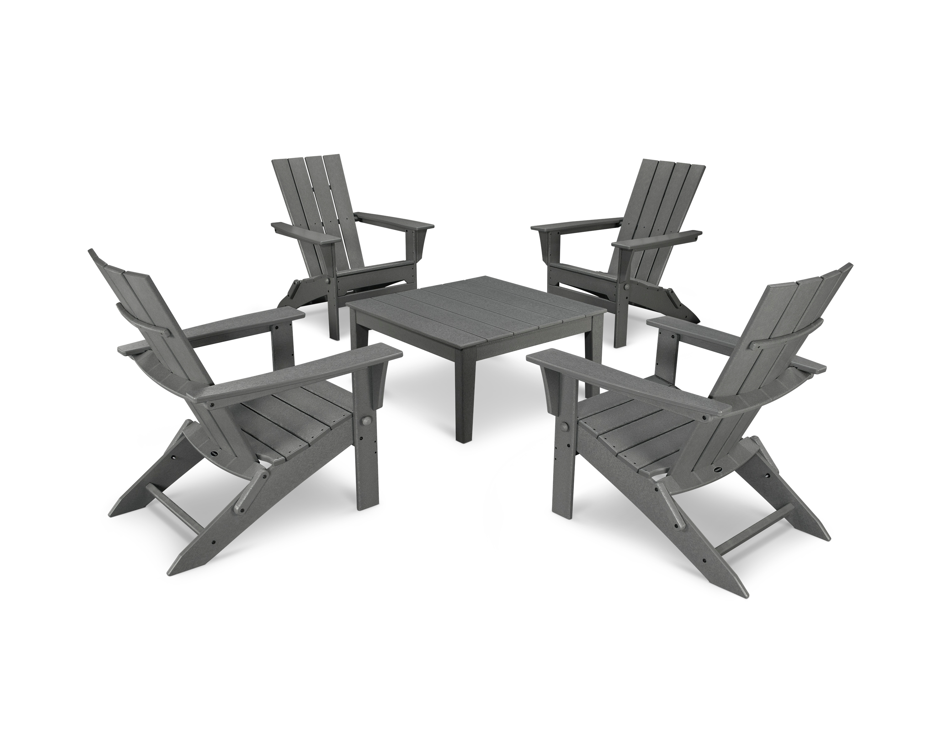 Folding Chair 5-Piece Conversation Set
