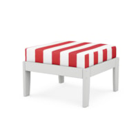 White / Cabana Stripe Crimson
