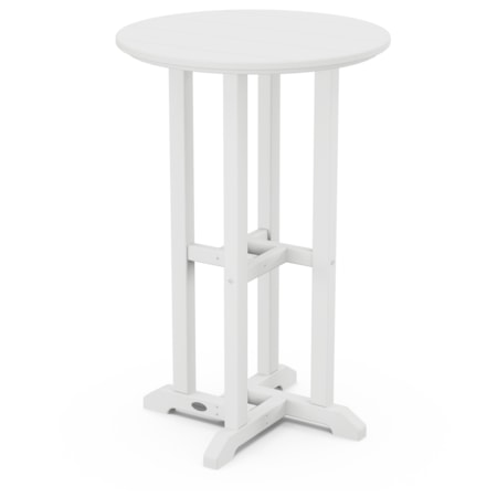 24" Round Farmhouse Counter Bistro Table