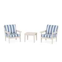 Sand / Cabana Stripe Sky Blue