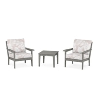 Slate Grey / Leaf Dune Burlap