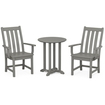 Vineyard 3-Piece Round Bistro Dining Set