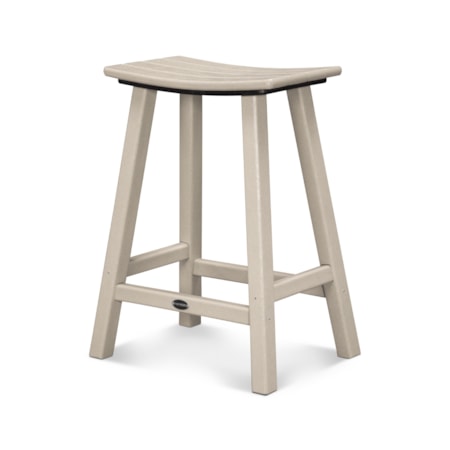 Traditional 24" Saddle Counter Stool