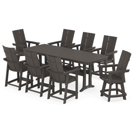 Adirondack Swivel 9-Piece Counter Set
