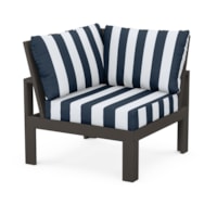 Vintage Coffee / Cabana Stripe Marine Indigo