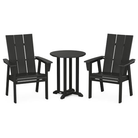 Adirondack 3-Piece Round Bistro Dining Set