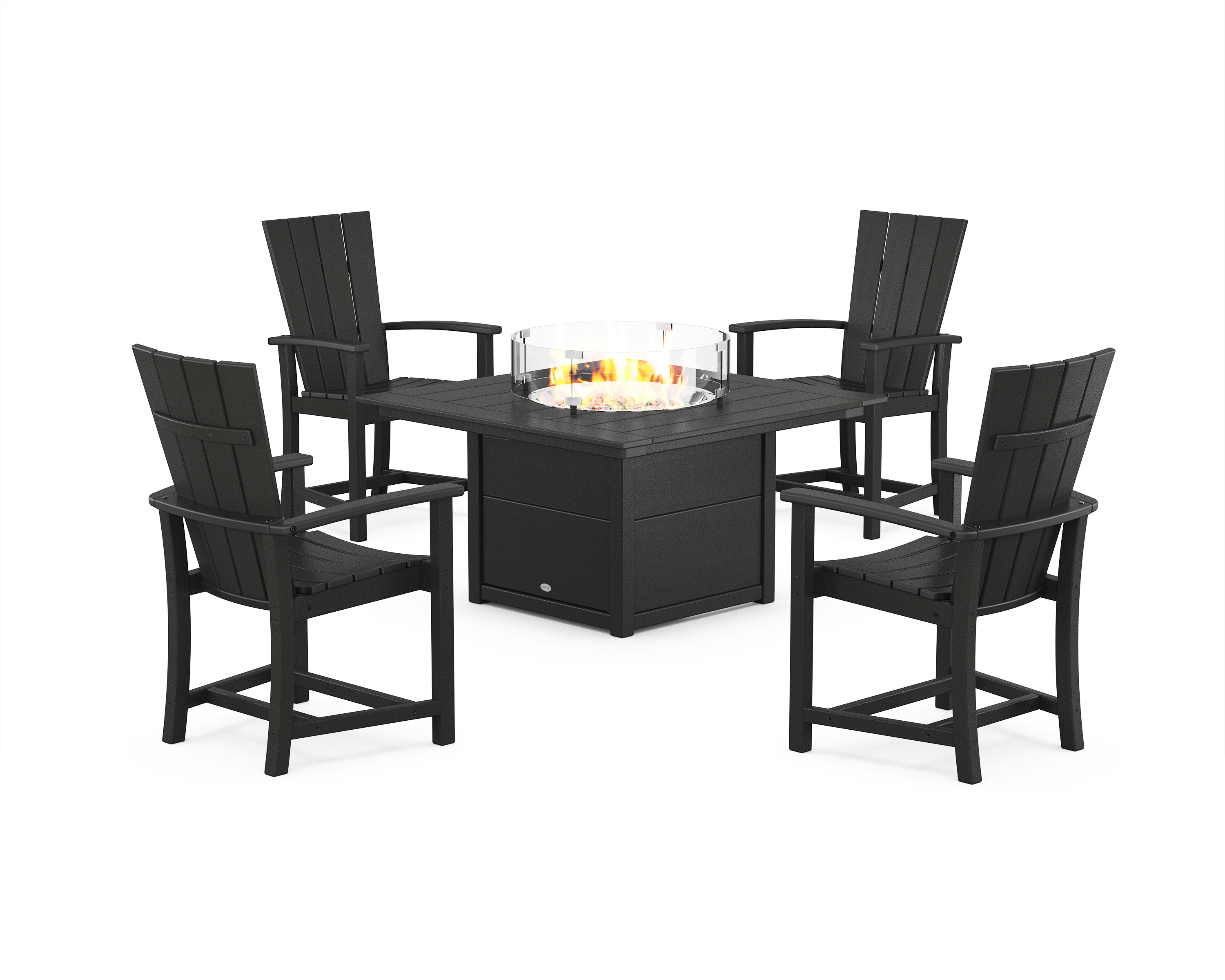 Adirondack Conversation Set W/Fire Pit Table