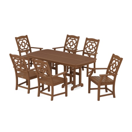 Chinoiserie Arm Chair 7-Piece Dining Set