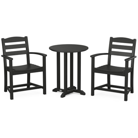 La Casa Café 3-Piece Round Bistro Dining Set