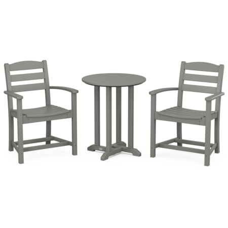 La Casa Café 3-Piece Round Bistro Dining Set