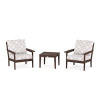 Mahogany / Trellis Dune Burlap